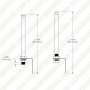 LED Stack Light - Warning Signal Light Tower - L-bracket Mount with 240mm Pole