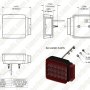Square LED truck and trailer lights combo box with license plate lights - 4-1/2" stop / turn / tail lights - universal stud mount - 17 LEDs