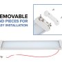 Linear LED Task Light w/ Touch Switch - Under Cabinet Lighting Fixture - 4000K