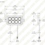 Universal LED Backlit Switch Panel - 8 Channel Automotive Control System - 12 - 24 VDC