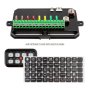 Label the switch panel with the included stickers