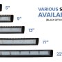 Available in 5”, 9”, 13”, 17”, and 22” sizes with black finish option