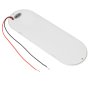 Smooth flat surface for easy mounting - Pigtail electrical connection with 20 AWG wire gauge.