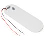 Smooth flat surface for easy mounting - Pigtail electrical connection with 20 AWG wire gauge.