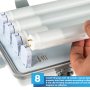 T8 LED Vapor Proof Light Fixture for 4 LED T8 Tubes - Industrial LED Light - 4&#039; Long