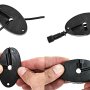 Waterproof off-road LED rock light replacement module: Views Showing How The Cord Can Be Put Through The Mount