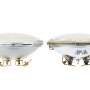 Weatherproof PAR36 LED Bulb - 65 Watt Equivalent - Bi-Pin LED Spotlight Bulb: Profile View with Size Comparison to Incandescent Bulb