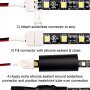 Dual Wall Heat Shrink Tubing - 6&amp;quot;: How To Make Connection on Weatherproof LED Light Strips Using Solderless Connector, Silicone, and Heat Shrink Tubing