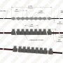 Waterproof LED Light Bar - 3.3ft (1m) Super Flexible LED Bar with 30 SMDs/ft., 5mm DIP LED