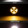 Three light modes: white spot light, amber strobe light, or spot light and strobe light combo