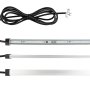 The compact design can fit discreetly in narrow spaces while producing a wide beam of light