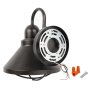 Wall mount light will mount to standard junction boxes. 18 AWG pigtail wire for electrical connections.