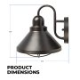 The classic design and bronze finish will compliment outdoor architecture.