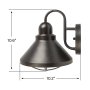 The classic design and bronze finish will compliment outdoor architecture.