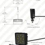 LED Light Pod - 3.5&amp;quot; Square Mini LED Work Light - 22W - 1,600 Lumens
