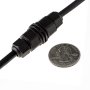 Cable to Cable 3 Pin Screw Locking Wire IP65 Connector: Closed Connection Quarter Comparison