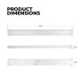 The curved PMMA lens diffuses the light and creates a 110° beam angle