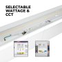 Select the wattage and color temperature using the switches on the internal driver