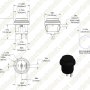 LED Indicator SPST Weatherproof Round Rocker Switch