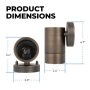 Constructed of corrosion-resistant solid brass and a durable glass lens