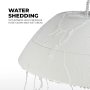 The smooth, round aluminum housing sheds water, reducing the buildup of contaminants