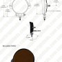 Round 18W Heavy Duty High Powered Amber LED Vehicle Strobe Light