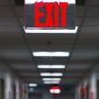           Edge Lit LED Exit Sign w/ Battery Backup - Single Face - Adjustable Angle                  
                        