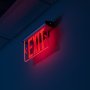 Edge Lit LED Exit Sign w/ Battery Backup - Single Face - Adjustable Angle