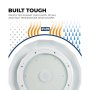 IP69K rated to resist high pressure, high temperature washdowns, steam, and dust