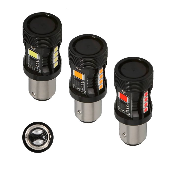 1157 CANbus LED Bulb - 28W - 2,500 Lumens - Cool White / Amber / Red - Single / 2-Pack main product photo