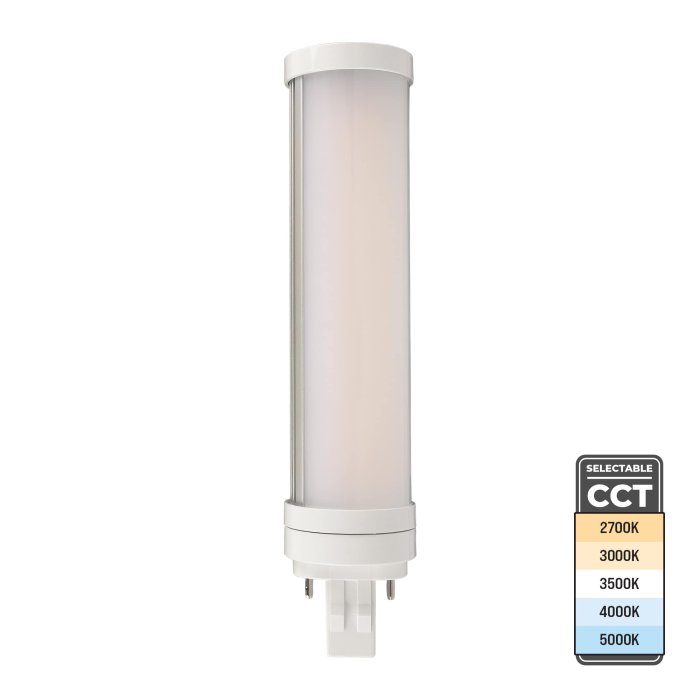 MaxLite LED PL Retrofit Lamp - 11W - GX23 2-Pin Base - Selectable CCT - Type B Ballast Bypass - 18W PL Fluorescent Equivalent - Up to 1,500 Lumens - 2700K / 3000K / 3500K / 4000K / 5000K
MaxLite LED PL Retrofit Lamp - 11W - GX23 2-Pin Base - Selectable CCT - Type B Ballast Bypass - 18W PL Fluorescent Equivalent - Up to 1,500 Lumens - 2700K / 3000K / 3500K / 4000K / 5000K