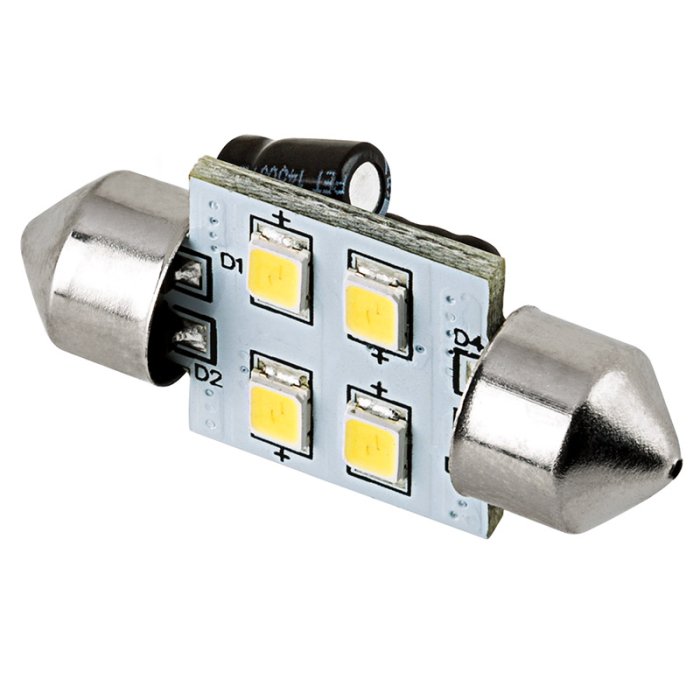 DE3175 LED Light Bulb - (4) SMD LED Festoon Bulb - 3022 Base - Single / 6-Pack main product photo