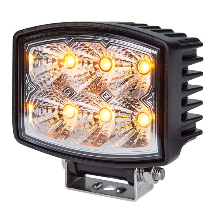 Amber Off-Road LED Work Light - 4.5" Rectangular - 10W - 500 Lumens main product photo