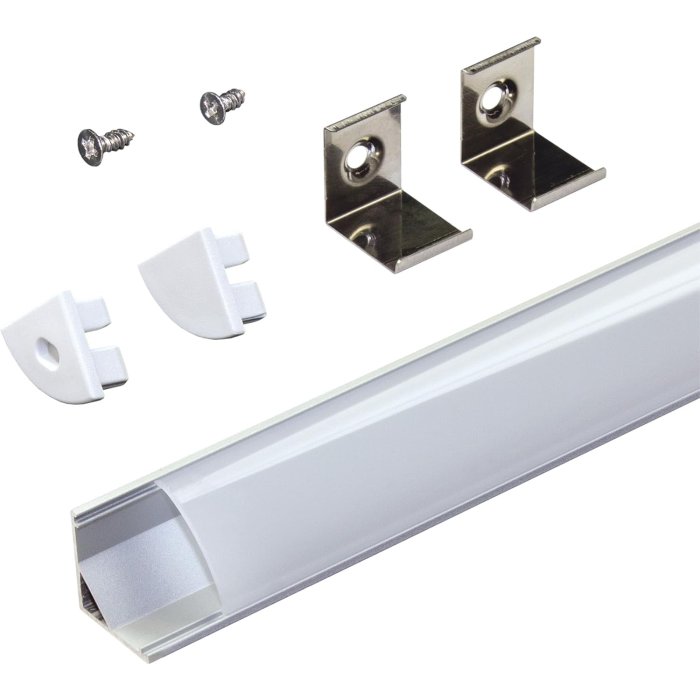 Armacost Aluminum Channel Kit for LED Strips Up To 10mm - Corner Mount - Silver Anodized - 1m - 5-Pack Armacost Aluminum Channel Kit for LED Strips Up To 10mm - Corner Mount - Silver Anodized - 1m - 5-Pack