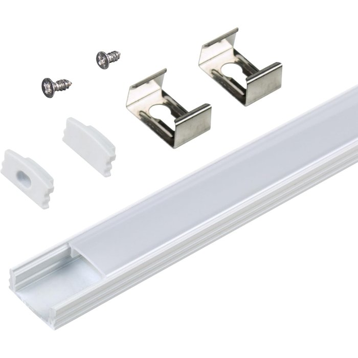 Armacost Aluminum Channel Kit for LED Strips Up To 12mm - Surface Mount - White Anodized - 1m - 5-Pack Armacost Aluminum Channel Kit for LED Strips Up To 12mm - Surface Mount - White Anodized - 1m - 5-Pack