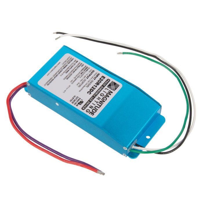 Magnitude Lighting 12 VDC E-Series Recognized Constant Voltage TRIAC Dimming Driver - Optional Power Cord - 20W / 60W main product photo