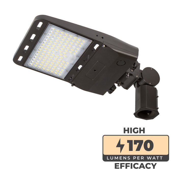 185W LED Parking Lot Area Light - Optional Photocell - 31,450 Lumens - 750W MH Equivalent - 5000K - With Mount main product photo