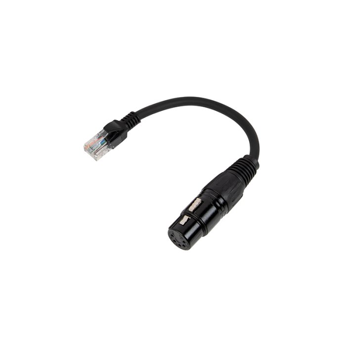 XLR5 Female to RJ45 Male - DMX Adapter - 8" / 3.3' main product photo