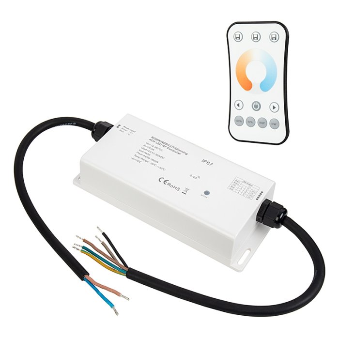 Waterproof 4 Channel Receiver with Tunable White RF Remote - 5 Amps/Channel Waterproof 4 Channel Receiver with Tunable White RF Remote - 5 Amps/Channel