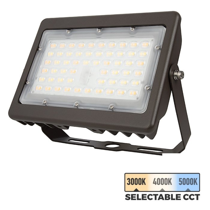 50W LED Flood Light - Selectable Color Temperature - 3000K/4000K/5000K - 175W MH Equivalent - 6,600 Lumens 50W LED Flood Light - Selectable Color Temperature - 3000K/4000K/5000K - 175W MH Equivalent - 6,600 Lumens