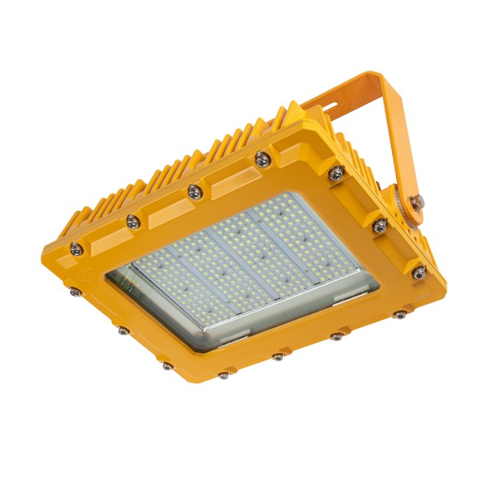 200W LED Explosion Proof Light Class 1 Division 2 Hazardous Location Lighting Yoke Mount 22 000 Lumens Yellow