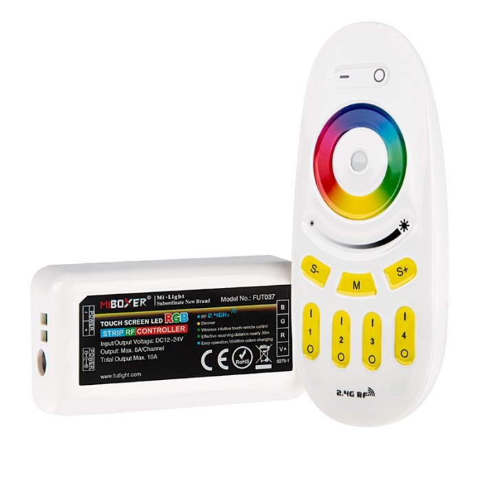 MiBoxer WiFi Smart Multi Zone RGB Controller with Touch Remote - 6 Amps/Channel MiBoxer WiFi Smart Multi Zone RGB Controller with Touch Remote - 6 Amps/Channel