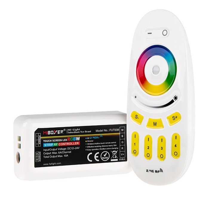 MiBoxer WiFi Smart Multi Zone RGBW Controller with Touch Remote - 6 Amps/Channel MiBoxer WiFi Smart Multi Zone RGBW Controller with Touch Remote - 6 Amps/Channel