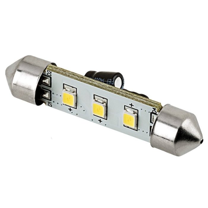 6451 LED Bulb - 3 SMD LED Festoon - 42mm - Single / 6-Pack main product photo