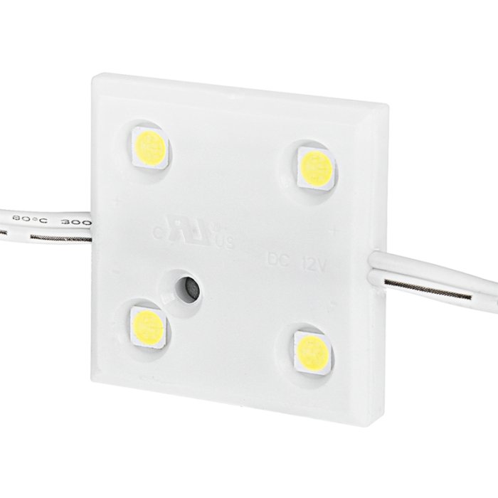 Single Color LED Module - Square Constant Current Module with 4 SMD LEDs - 75 Lumens/Module - 7500K - 25-Pack / 50-Pack / 100-Pack main product photo