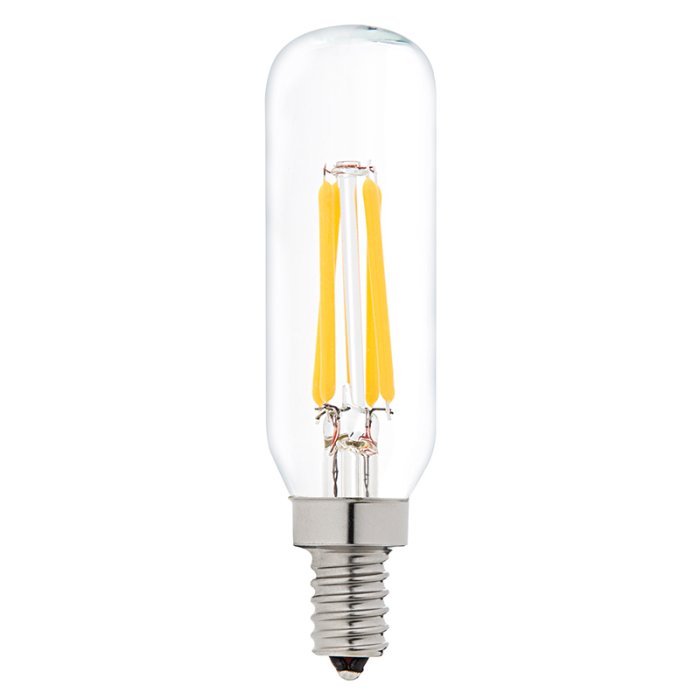 T8 LED Filament Bulb - 40W Equivalent Candelabra LED Vintage Light Bulb - Radio Style - Dimmable - 370 Lumens main product photo