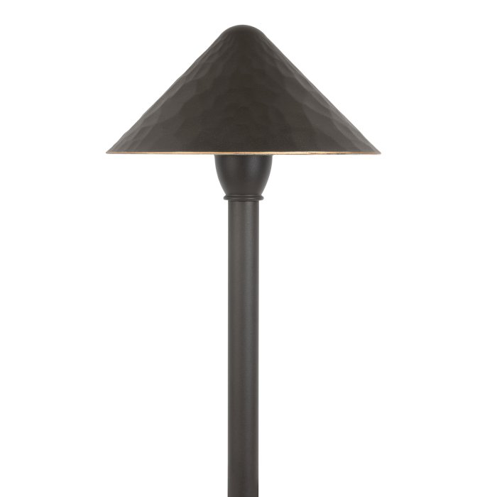 12V Landscape LED Path Light - 7.5" Hammered Cone Shade - Bronze Aluminum - 2700K / 3000K / 4000K main product photo