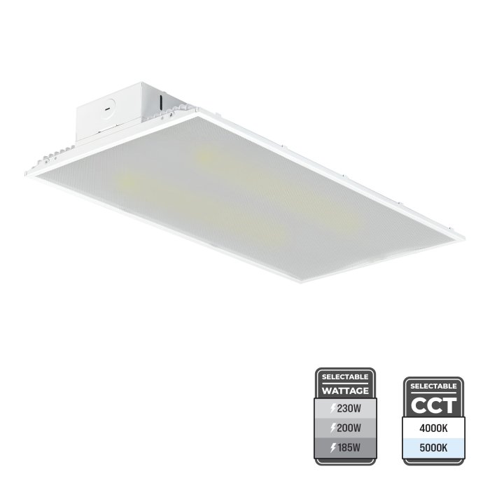 230W Max LED 1.5ft Linear High Bay - Selectable Wattage and CCT - Up to 750W MH Equivalent - Up to 34,500 Lumens
230W Max LED 1.5ft Linear High Bay - Selectable Wattage and CCT - Up to 750W MH Equivalent - Up to 34,500 Lumens