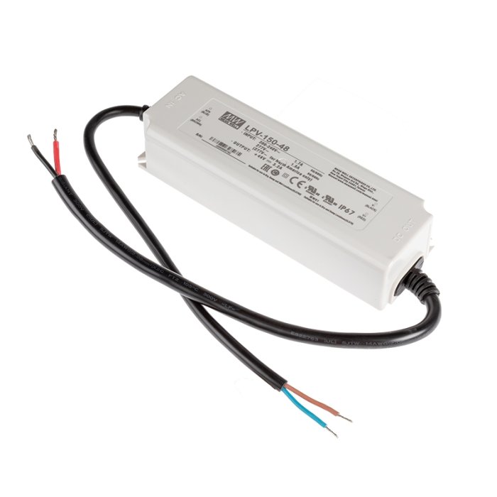 Mean Well LED Switching Power Supply - LPV Series 150W Single Output LED Power Supply - 48V DC - 208-277 VAC Mean Well LED Switching Power Supply - LPV Series 150W Single Output LED Power Supply - 48V DC - 208-277 VAC
