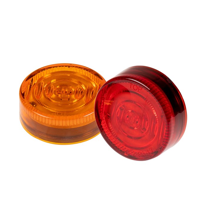 LED Clearance or Side Marker Light - Submersible - 2-1/2" Round - 1 LED - Red main product photo